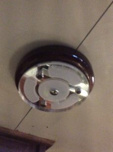 The circular LED fixture is 4" across