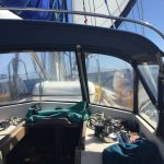 View from cockpit to lovely ocean