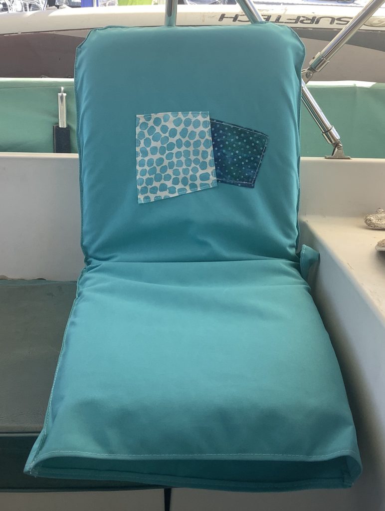 The completed Sport-a-seat cover